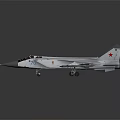 White Military Fighter Jet With Red Star Emblems Sharp Nose And Wings 3d model