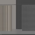 Modern Beige and Dark Gray Textured Fabric Hanging Curtains for Interior Design