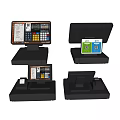 Commercial POS Terminals For Retail Business With Touchscreen Displays Keypad And Receipt Printers