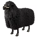 Black Plush Bed Bench With Metal Legs For Modern Bedroom Decor
