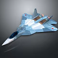 Modern Military Fighter Jet With Aerodynamic Design Red Star Emblem And Engine Details
