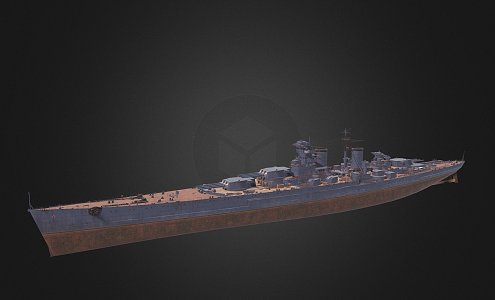 modern warship destroyer weapon ship cruiser ship 3d model