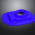 Blue Mechanical Equipment Base Plate With Central Hole And Mounting Holes