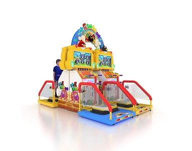 Modern game machine happy bouncing children's game machine 3d model