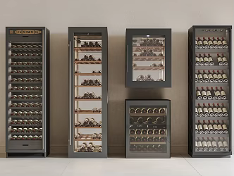 Modern Wine Cabinet Red Wine Cabinet Constant Temperature Wine Cabinet Refrigerator Cabinet Wine Cabinet Small Refrigerator Freezer 3d model