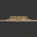 Ornate Gold And White Ceiling Decorative Medallion With Intricate Floral Patterns