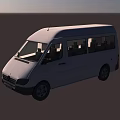 White Mercedes Commercial Van With Spacious Seats And Multiple Windows Design