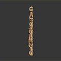 Modern Copper Lighting Fixture Combination With Various Shapes Arranged On Dark Reflective Background