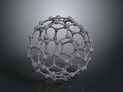 Modern Geometric Spherical Decorative Household Item With White Nodes And Connecting Rods 3d model
