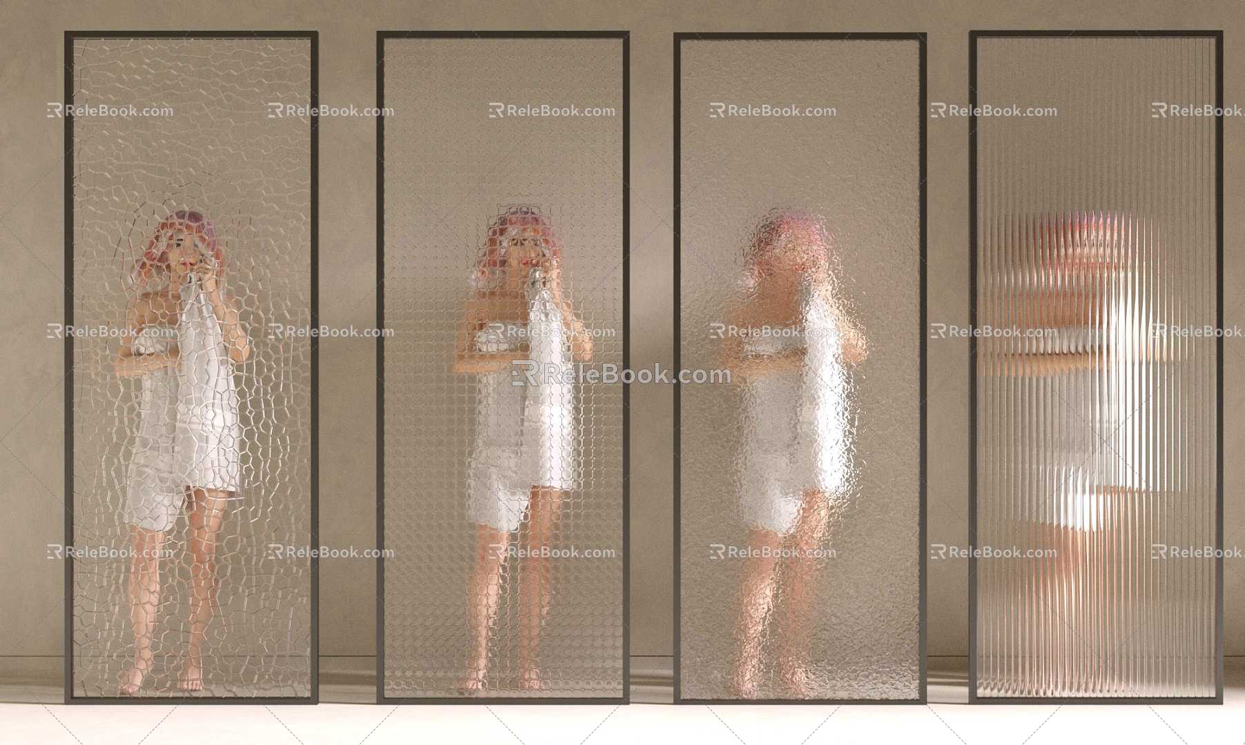 Art glass partition 3d model