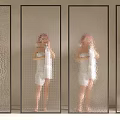 Multiple Textured Glass Room Dividers With Transparent Design For Bathroom Privacy And Modern Look