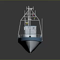 Blue And White Fishing Boat With Crane And ST 09 Marking