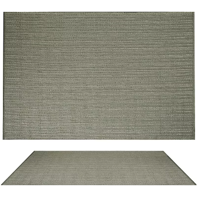 Minimalist Square Rug With Neutral Toned Woven Texture For Living Space 3d model