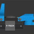 Blue F TECH Tactical Red Dot Sight With Mount And Aiming Device 3d model