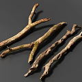 Natural Rustic Stone Wood Decor With Organic Branches And Textured Surfaces