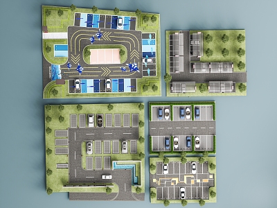 Parking lot Outdoor parking lot New energy Charging pile Scenic parking space Barrier-free parking model