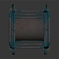 Outdoor Blue Metal Frame Playground Equipment With Central Gray Roller Structure