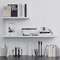 Modern Inflatable Human Figure Decor On Shelf With Books Photo Frame And Candle Holders