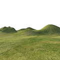 Open Natural Park Landscape With Rolling Green Hills And Lush Grassland