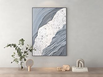 Modern abstract painting texture painting 3d model