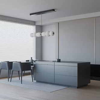 Modern dining table 3d model