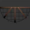 Copper Metal Circular Stand With Grid Design For Home Living Supplies