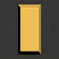 Shiny Metallic Gold Bar With Smooth Surface And Reflection On Dark Background