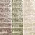 Glazed Wall Tiles In Brick Pattern With Multiple Color Shades Design 3d model