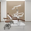 Modern Dental Clinic Interior With Dental Chair Medical Lamp And Patient Seat