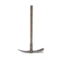 Heavy Duty Pickaxe Hardware Tool With Long Wooden Handle And Metal Forked Head For Construction And Gardening