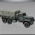 Vintage Green Military Truck with Canvas Covered Cargo Bed Large Wheels and Rugged Exterior Design