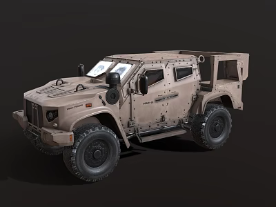 Military Green Armored Off Road Utility Vehicle With Rugged Design And Large Tires 3d model