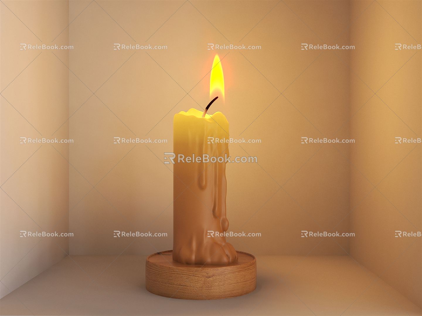 Modern candles 3d model