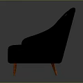 Classic Deep Purple Tufted Armchair With Button Details And Wooden Legs