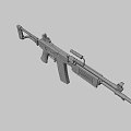 Classic Rifle With Wooden Handguard Black Metal Components And Sight Mechanism