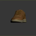 Brown Suede Casual Shoes With Orange Interior Brown Laces And Beige Sole