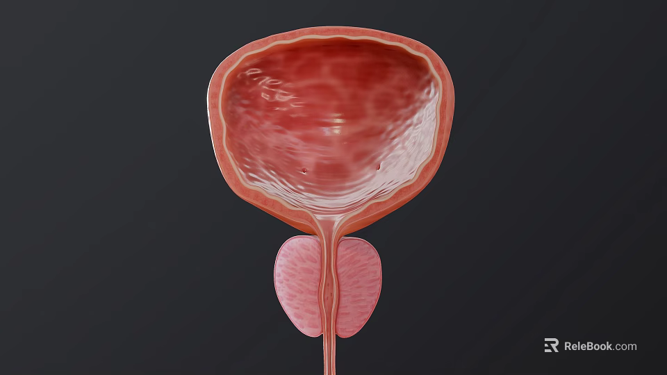 3D Rendered Bladder Anatomical Medical Model for Education and Training Use 3d model 