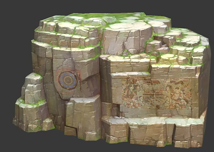 Rock Mountain Peak Natural Landscape Mountain Rockery 3d model