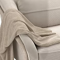 Brown Velvet Lounge Chair with Cushion Throw Blanket and Elegant Modern Design