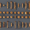Cabinet door handle combination handle 3d model