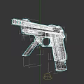 Classic Black Metal Pistol With Wooden Grip And Vintage Design Features