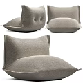 Cozy Grey Bean Bag Chair With Soft Fabric And Modern Stylish Comfortable Design
