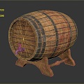 Wooden Barrel Beer Barrel Wine Barrel Water Barrel 3d model