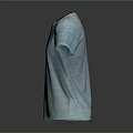 Light Blue Short Sleeve T-shirt With Round Neck And Textured Fabric Design