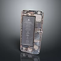 Detailed Mobile Phone Internal Structure With Circuit Components And Battery Parts