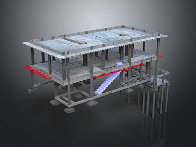 Storage Cabinet Rack Multi layer Structural Design with Durable Metal Frame for Home Organization 3d model