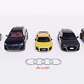 Audi Car Models Collection Featuring Various Styles And Brand Logo 3d model