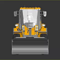 Yellow Heavy Duty Construction Loader With Front Bucket And Industrial Equipment Design