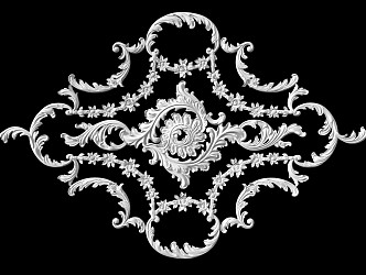 Carved Lamp Panels European-style Carved Building Components Gypsum Line Carved Corner Line Carved Craft Carved Silver Carved Corner Line 3d model