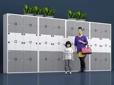 Supermarket storage cabinet 3d model